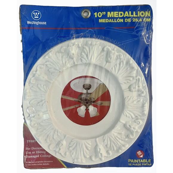 Westinghouse 77027 Ceiling Medallion 10"Diameter Paintable - Picture 1 of 4